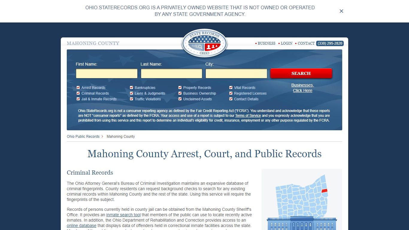 Mahoning County Arrest, Court, and Public Records
